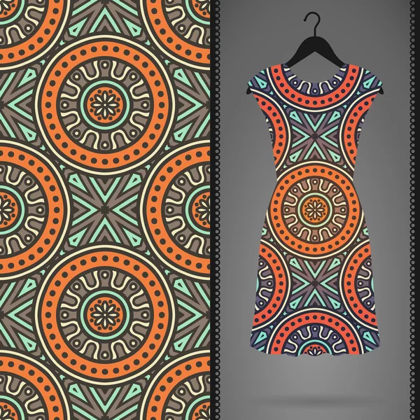 Vektör elbise ile seamless modeli