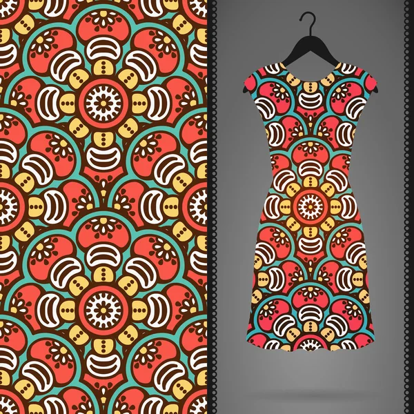 Vektör elbise ile seamless modeli