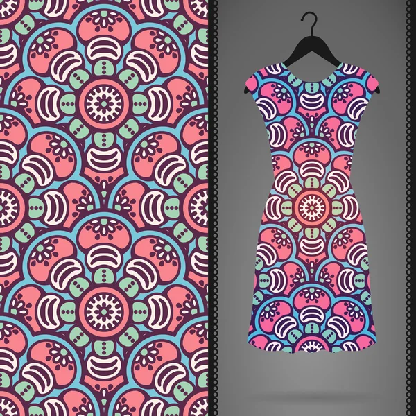 Vektör elbise ile seamless modeli