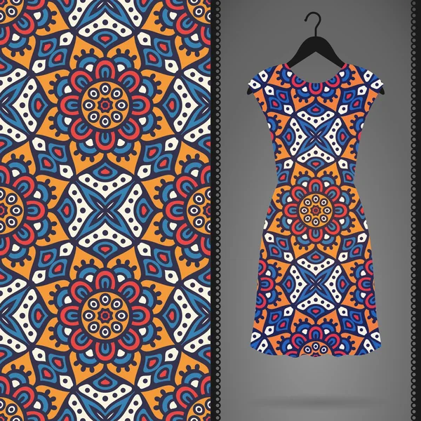 Vektör elbise ile seamless modeli