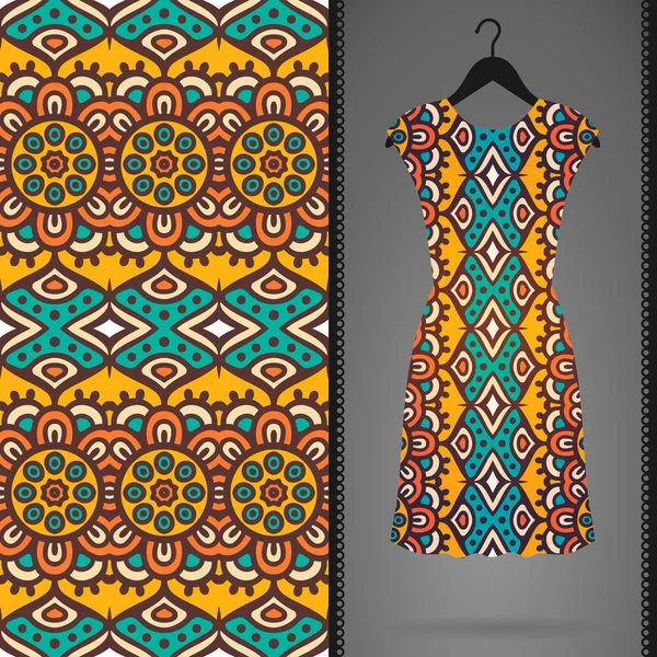 Vektör elbise ile seamless modeli