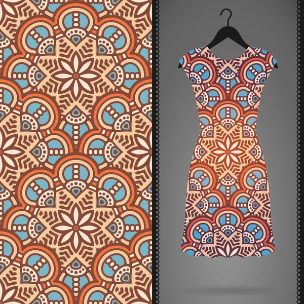 Vektör elbise ile seamless modeli