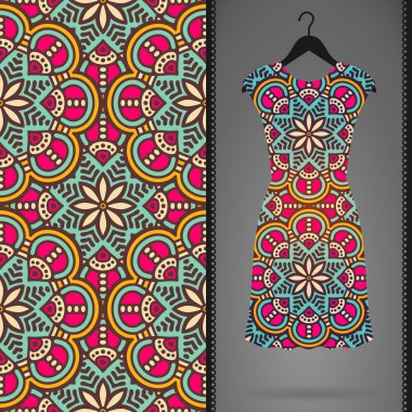 Vektör elbise ile seamless modeli