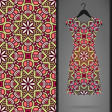 Vektör elbise ile seamless modeli