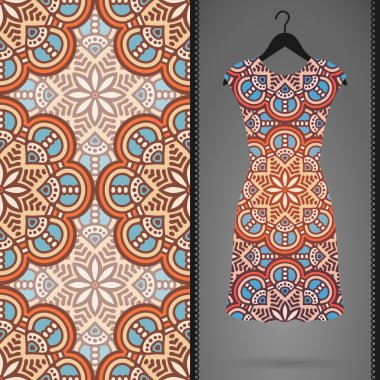 Vektör elbise ile seamless modeli