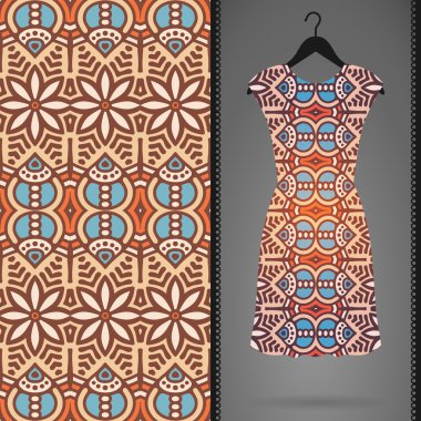 Vektör elbise ile seamless modeli