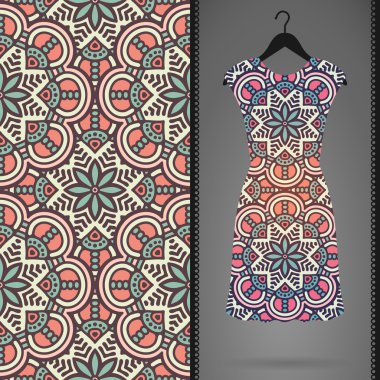 Vektör elbise ile seamless modeli
