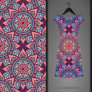 Vektör elbise ile seamless modeli