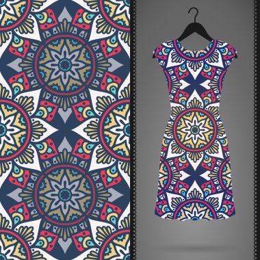 Vektör elbise ile seamless modeli