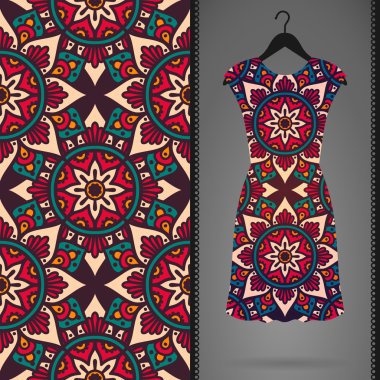 Vektör elbise ile seamless modeli