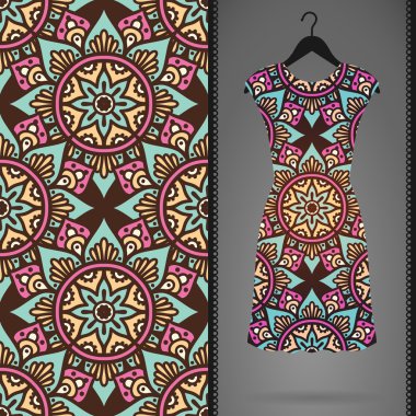 Vektör elbise ile seamless modeli