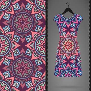 Vektör elbise ile seamless modeli