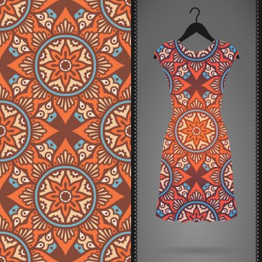 Vektör elbise ile seamless modeli