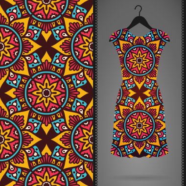 Vektör elbise ile seamless modeli