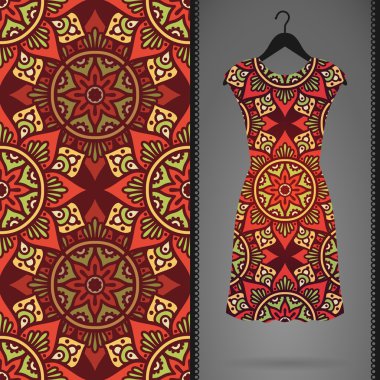 Vektör elbise ile seamless modeli