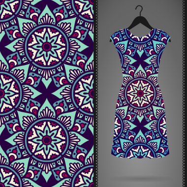 Vektör elbise ile seamless modeli