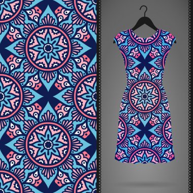 Vektör elbise ile seamless modeli