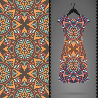 Vektör elbise ile seamless modeli