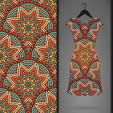 Vektör elbise ile seamless modeli