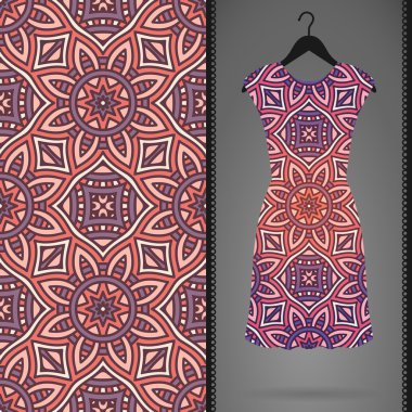 Vektör elbise ile seamless modeli