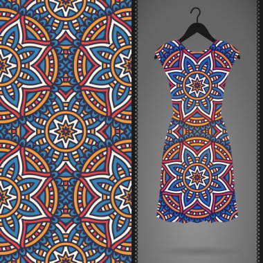 Vektör elbise ile seamless modeli