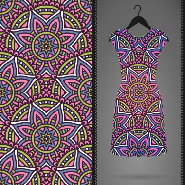 Vektör elbise ile seamless modeli