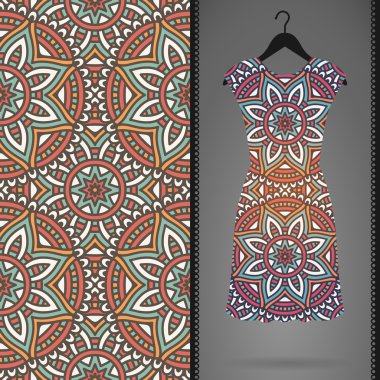 Vektör elbise ile seamless modeli