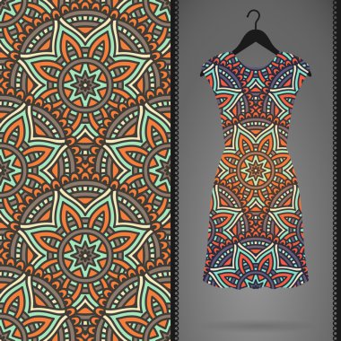 Vektör elbise ile seamless modeli