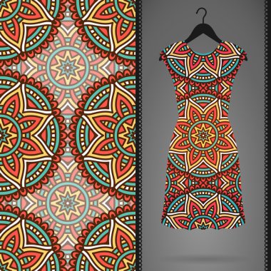 Vektör elbise ile seamless modeli