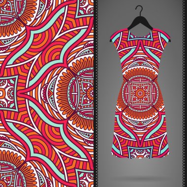 Vektör elbise ile seamless modeli