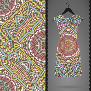 Vektör elbise ile seamless modeli