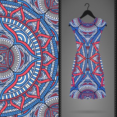 Vektör elbise ile seamless modeli