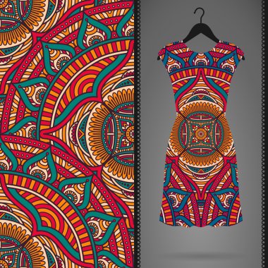 Vektör elbise ile seamless modeli