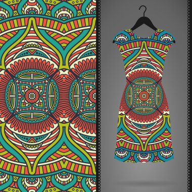 Vektör elbise ile seamless modeli