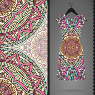 Vektör elbise ile seamless modeli