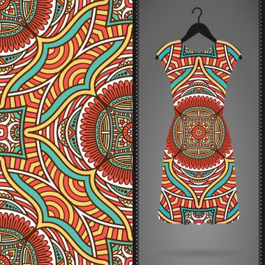 Vektör elbise ile seamless modeli