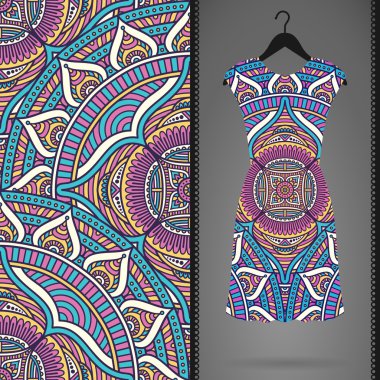 Vektör elbise ile seamless modeli