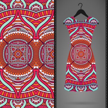 Vektör elbise ile seamless modeli