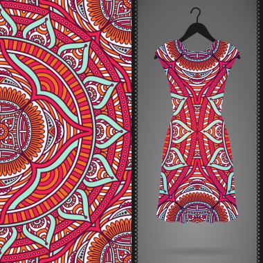 Vektör elbise ile seamless modeli