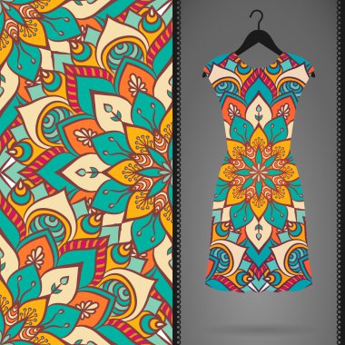 Vektör elbise ile seamless modeli