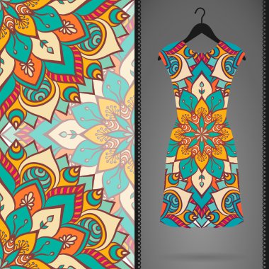 Vektör elbise ile seamless modeli