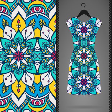 Vektör elbise ile seamless modeli