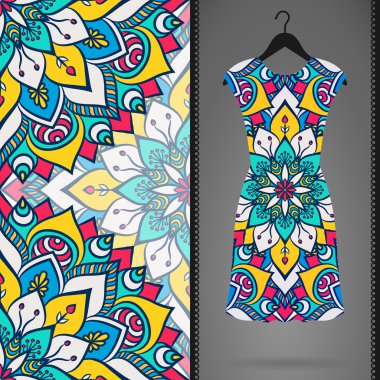 Vektör elbise ile seamless modeli