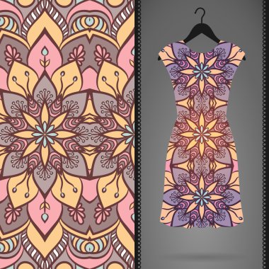 Vektör elbise ile seamless modeli