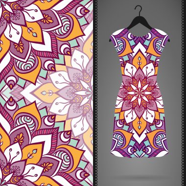 Vektör elbise ile seamless modeli