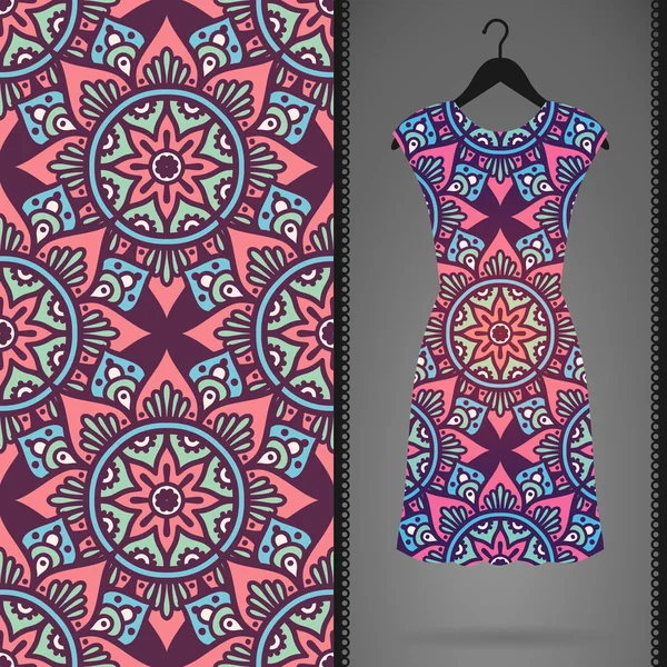 Vektör elbise ile seamless modeli