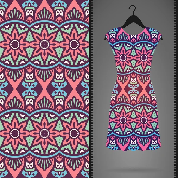 Vektör elbise ile seamless modeli