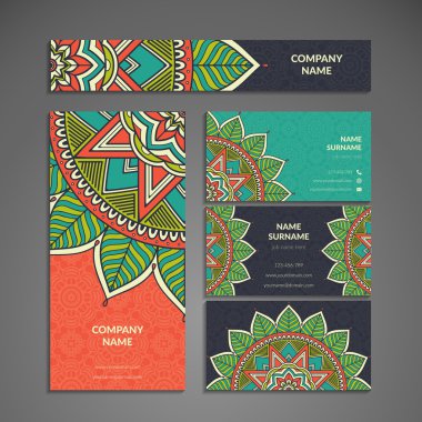 Kartvizit. Vintage dekor elementleri.