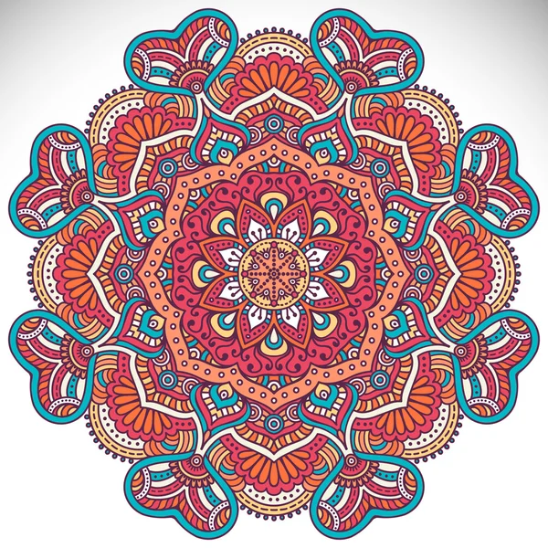 Mandala în stil etnic — Vector de stoc