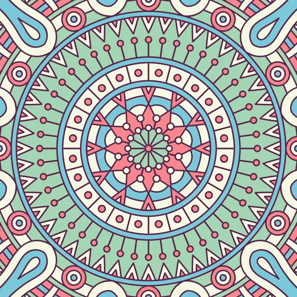 Mandala em estilo étnico — Vetor de Stock